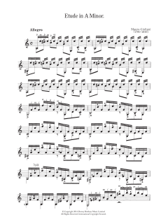 Etude In A Minor von Mauro Giuliani (Download) 