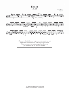 Etude, Op.60 von Fernando Sor (Download) 