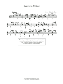 Gavotte in A Minor (Download) 
