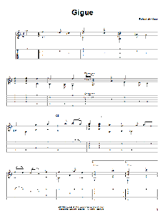Gigue von Robert de Visee (Download) 