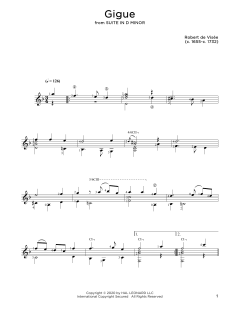 Gigue von Robert de Visée (Download) 