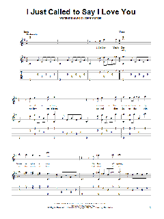 I Just Called To Say I Love You von Stevie Wonder (Download) 