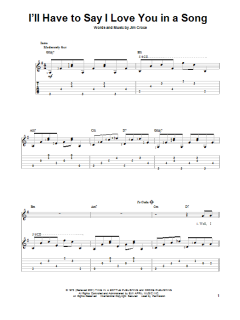 I'll Have To Say I Love You In A Song von Jim Croce (Download) 