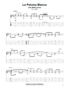 La Paloma Blanca von Sebastian de Yradier (Download) 