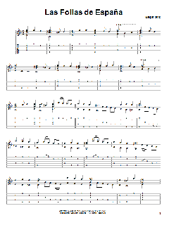 Las Folias de España von Gaspar Sanz (Download) 