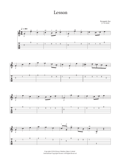 Lesson von Fernando Sor (Download) 