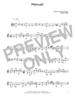 Menuet von Johann Philipp Krieger (Download) 