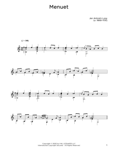 Menuet von Jan Antonin Losey (Download) 