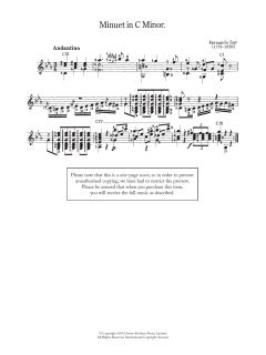 Minuet In C Minor von Fernando Sor (Download) 