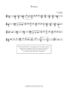 Pavane No. 1 von Luis de Milán (Download) 