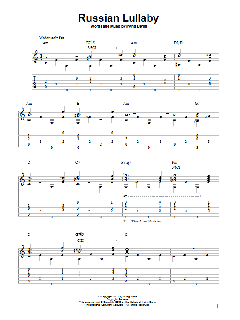 Russian Lullaby von Irving Berlin (Download) 