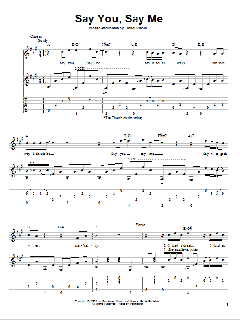 Say You, Say Me von Lionel Richie (Download) 