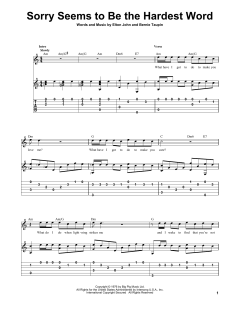 Sorry Seems To Be The Hardest Word von Elton John (Download) 