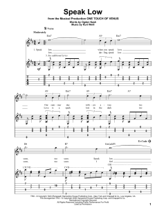 Speak Low von Kurt Weill (Download) 