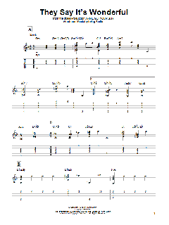 They Say It's Wonderful von Irving Berlin (Download) 