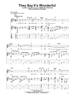 They Say It's Wonderful von Irving Berlin (Download) 