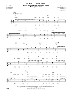 For All We Know von The Carpenters (Download) 