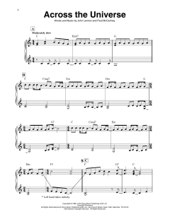 Across The Universe von The Beatles (Download) 