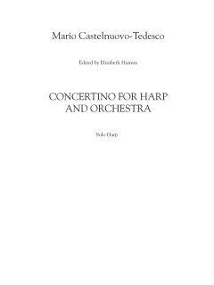 Concertino for Harp and Chamber Orchestra von Mario Castelnuovo-Tedesco (Download) 