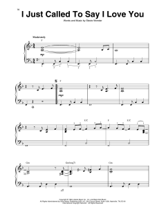 I Just Called To Say I Love You von Stevie Wonder (Download) 