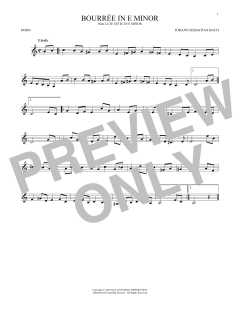 Bourree In E Minor (Download) 