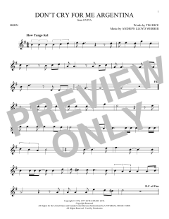 Don't Cry For Me Argentina von Madonna (Download) 