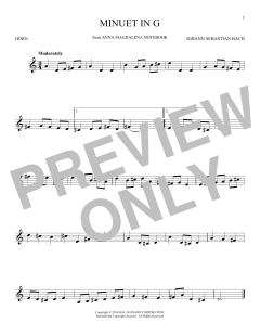 Minuet In G Major, BWV Anh. 114 (Download) 