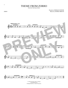 Theme From Zorro von George Bruns (Download) 