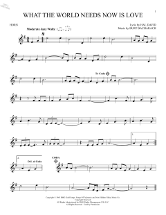 What The World Needs Now Is Love von Jackie DeShannon (Download) 