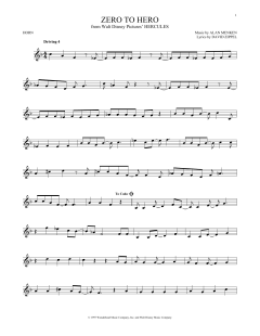 Zero To Hero von Alan Menken (Download) 