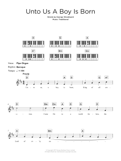 Unto Us A Boy Is Born von Traditional (Download) 