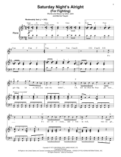 Saturday Night's Alright von Elton John (Download) 