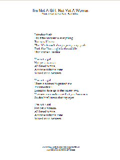 I'm Not A Girl, Not Yet A Woman (Download) 