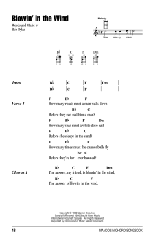 Blowin' In The Wind von Bob Dylan (Download) 
