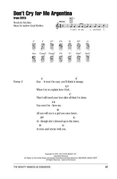 Don't Cry For Me Argentina von Madonna (Download) 