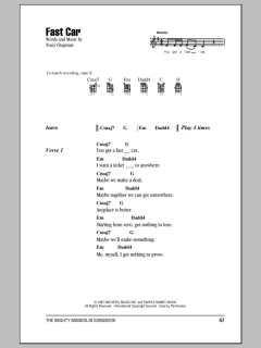 Fast Car von Tracy Chapman (Download) 