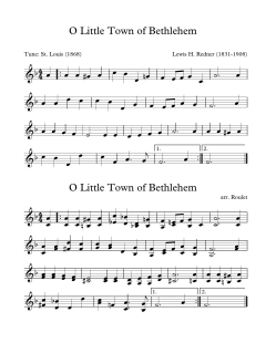 O Little Town Of Bethlehem von Lewis H. Redner (Download) 