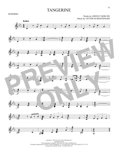 Tangerine von Johnny Mercer (Download) 