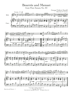 Bourree And Menuet von Georg Friedrich Händel (Download) 