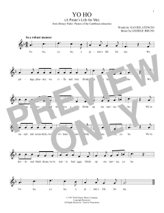 Yo Ho von George Bruns (Download) 