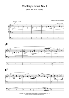 Contrapunctus No.1 from The Art of Fugue (Download) 