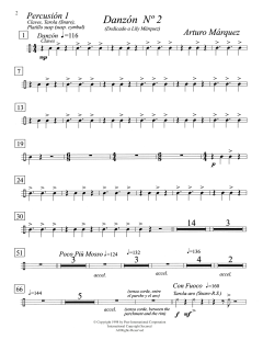 Danzon No. 2 for 2 Pianos von Arturo Marquez (Download) 