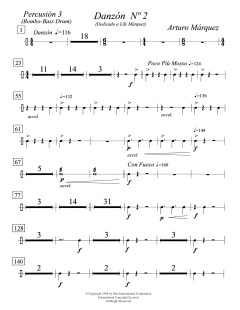 Danzon No. 2 for 2 Pianos von Arturo Marquez (Download) 