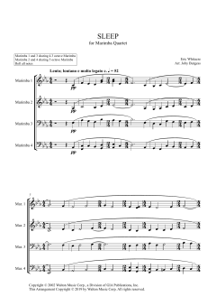Sleep for Marimba Quartet von Eric Whitacre (Download) 
