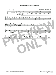 Beliebte Annen - Polka von Johann Strauss (Vater) (Download) 