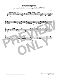 Bourreé anglaise from Graded Music for Tuned Percussion, Book IV von J. S. Bach (Download) 