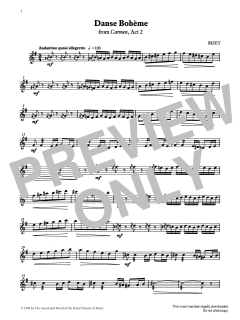 Danse Bohème from Graded Music for Tuned Percussion, Book IV von Georges Bizet (Download) 