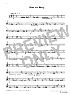 Flam and Drag from Graded Music for Snare Drum, Book I von Ian Wright (Download) 