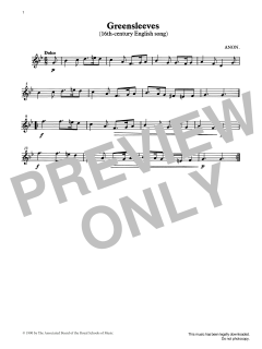 Greensleeves from Graded Music for Tuned Percussion, Book II von Trad. English (Download) 