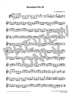 Invention No.10 from Graded Music for Tuned Percussion, Book III von J. S. Bach (Download) 